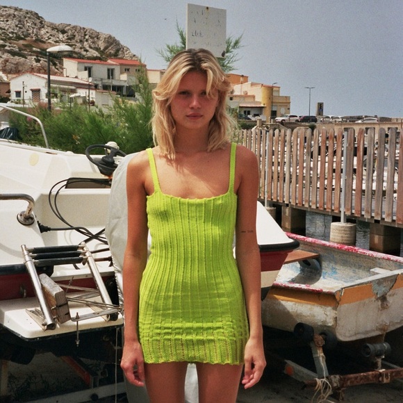 MaisonCléo Fuchsia Organic Cotton Knit Chloe Dress - Picture 2 of 8